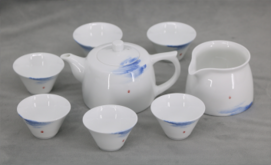 Hand painted ceramic tea set