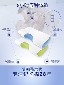 护颈椎枕头助睡眠安神蝶形太空记忆枕颈部颈椎病修复曲度变直矫正