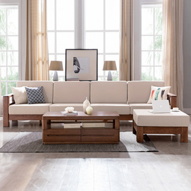 Rhine solid wood sofa
