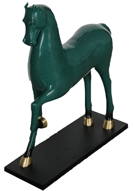 All copper moving horse ornament