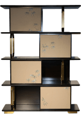 New Chinese style limitless bookshelf with hedgehog and red sandalwood