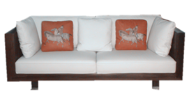 New Chinese style double sofa made of red sandalwood