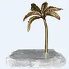 Natural crystal brass coconut ornament