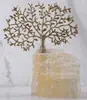 Natural crystal brass Tree Ornament