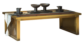 New Chinese style tea table with red sandalwood and bamboo