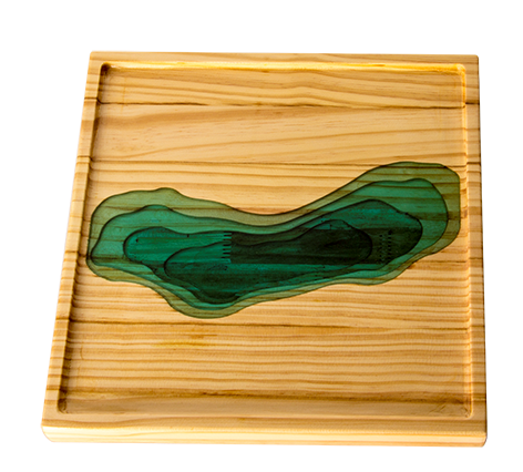 New Chinese style wooden resin tea tray
