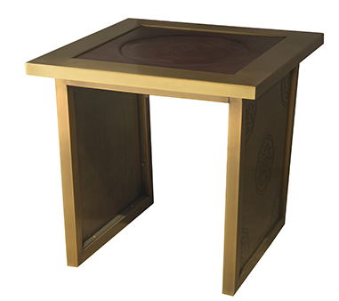 New Chinese style bamboo corner table of red sandalwood