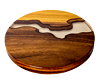 New Chinese style wooden resin tea tray