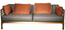 New Chinese style leather sofa