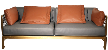 New Chinese style leather sofa