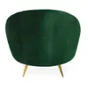 Factory direct sales Tengye light luxury single sofa chair dark green stainless steel egg-shaped fabric leisure sofa negotiation chair