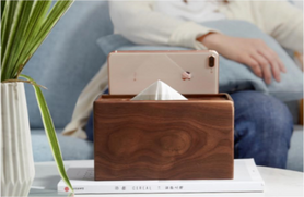 木制 手机架纸巾盒