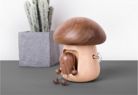 木制 蘑菇音乐盒