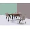 iron legs powder coated MDF dining table