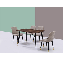 iron legs powder coated MDF dining table