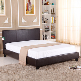 Leather simple bed frame
