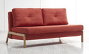 FD-002 橘红色折叠沙发床
