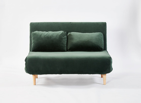 FD-001 绿色绒布双人沙发床