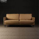 铁艺沙发新款现代简约北欧小户型带扶手客厅  褐色  人三位