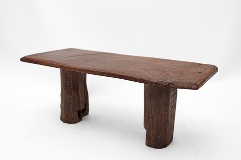 African imported spot pine coffee table handmade