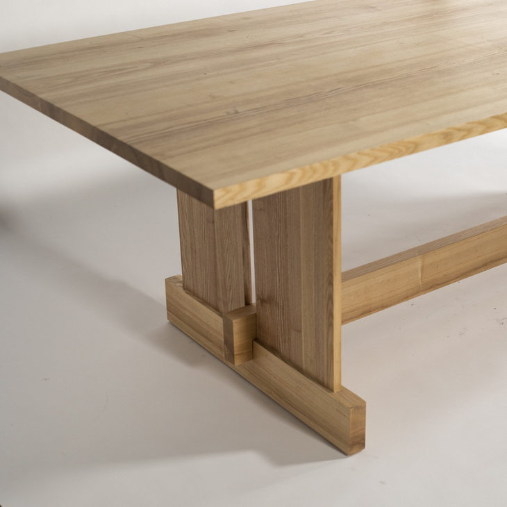 北欧现代简约纯实木长款餐桌HF19182