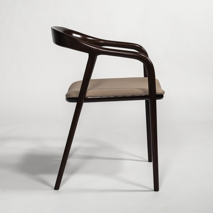新款实木餐椅简约软包休闲椅餐厅靠背椅北欧实木椅子咖啡厅凳子 HF19104