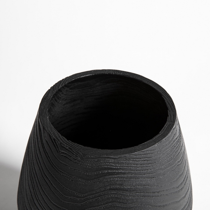 黑色旋木花瓶装饰瓶GB19072