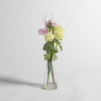 歐式簡約玻璃花瓶創(chuàng)意透明插花餐桌客廳裝飾花瓶仿真花花器擺件FL18021
