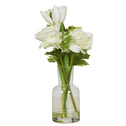 欧式简约玻璃花瓶创意透明插花餐桌客厅装饰花瓶仿真花花器摆件FL18020