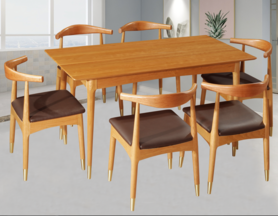 实木餐桌椅（一桌六椅）