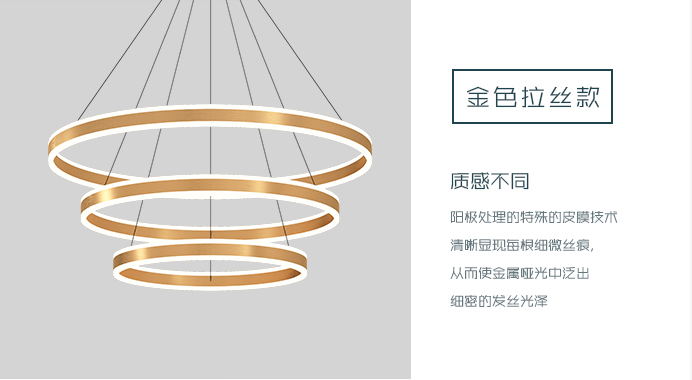 现代简约亚克力客厅餐厅厨房书房圆形LED家居照明上下发光吊灯