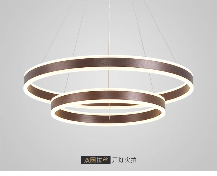 现代简约亚克力客厅餐厅厨房书房圆形LED家居照明上下发光吊灯