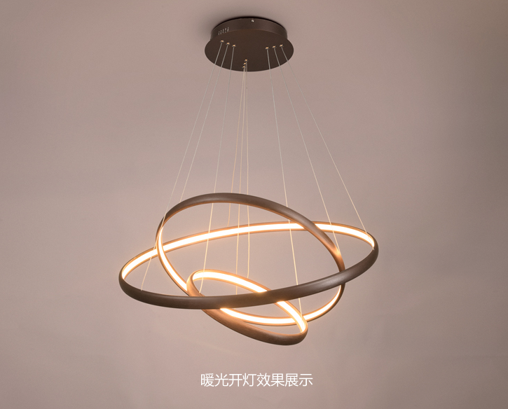 北欧客厅灯现代简约餐厅灯环形卧室创意个性灯