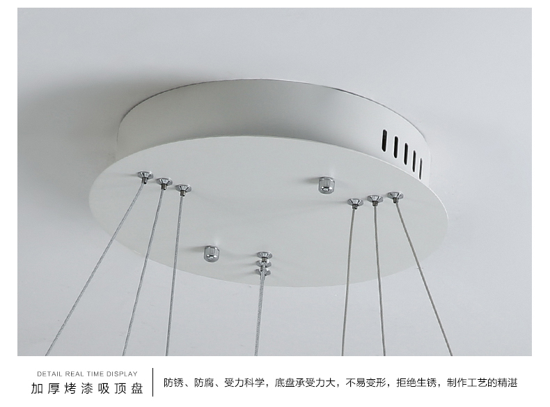 现代简约餐厅吊灯创意个性饭厅灯大气家用高档环形客厅吊灯