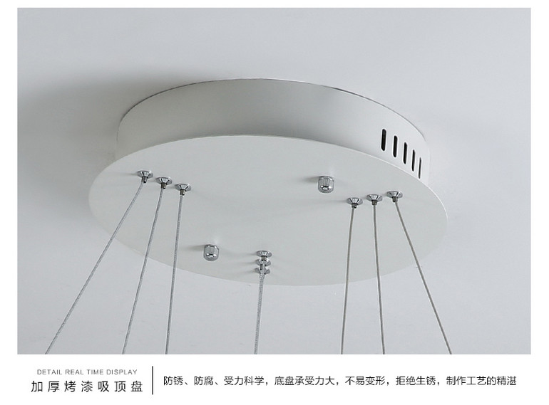 现代简约餐厅吊灯创意个性饭厅灯大气家用高档环形客厅吊灯