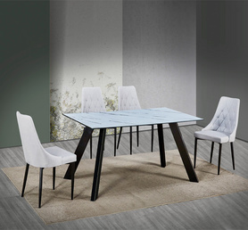 glass dining table with metal legs furniture