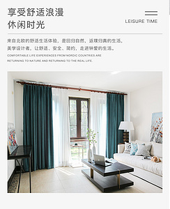贝拉丽舍LaBelleVie 北欧风窗帘纯色全屋定制成品皇家真丝绒面料加厚遮光厚重垂感 KAW19409-45