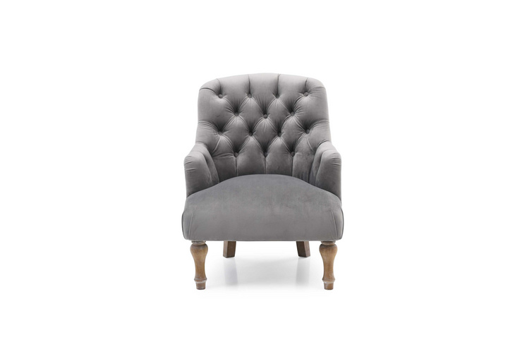 2559 Big Sales Home Furnture Living Room Solid Oak Frame Tufted Back Single roll Arm Accent Chair