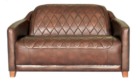 2170-L English style home furniture Distressed Brown Diamond Quilted Club Lovesat