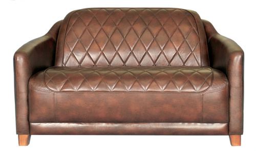 2170-L English style home furniture Distressed Brown Diamond Quilted Club Lovesat