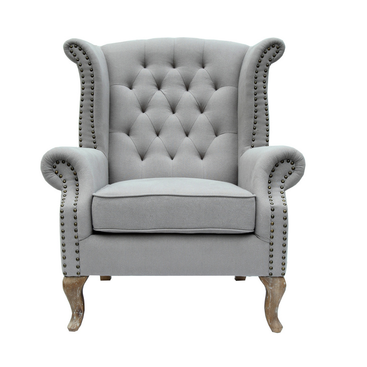 2199 Upholstery chair 16 years manufacturer living room furniture high back velvet/linen chair