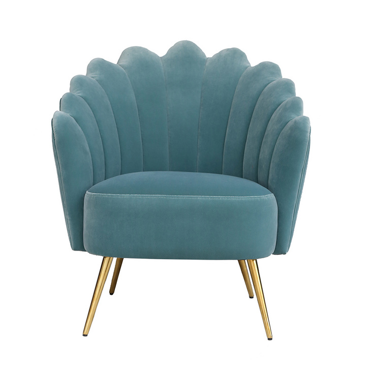 2628 2020 Hot selling occasional chair with golden brass stainless legs