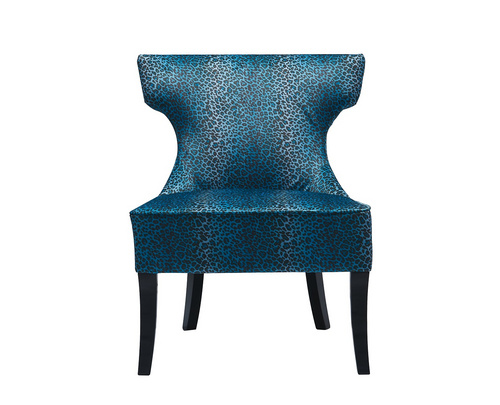 2056 High quality leopard print solid wood armless chair hotel living room furniture