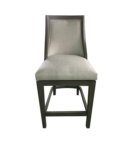 No.95 Wooden Bar chair with linen Back for Kitchen and Club