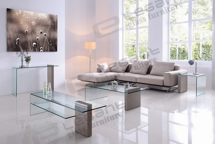 blend glass coffee table