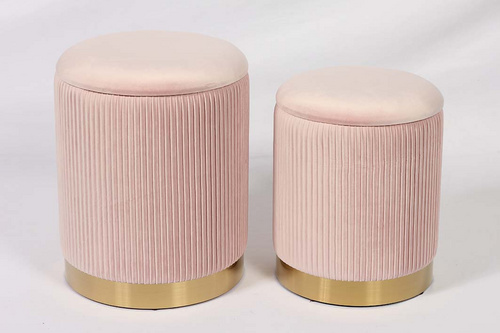 Velvet ottoman
