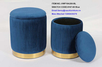 Velvet ottoman