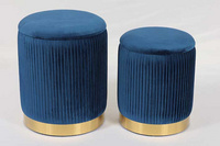 Velvet ottoman