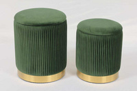 Velvet ottoman