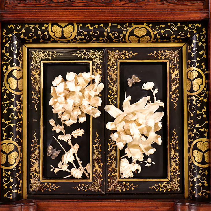 梵尼斯欧洲西洋古董家具19世纪日本产多宝阁珍贵材质立体雕花